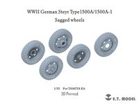 German WWII Steyr Type 1500A / 1500A-1 - Sagged wheels (for TamiyaKit) - Image 1