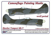 Camouflage painting masks Hawker Tempest Mk.V 1/32