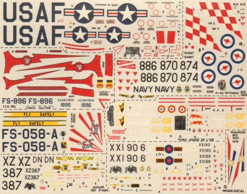 F-84 G /A-4 G /SA-330 B Puma /Hawk T.1 andJaguar GR.1 Decals - Image 1