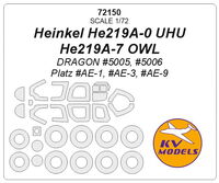 Heinkel He219A-0 UHU / He219A-7 OWL  (DRAGON #5005, #5006 / Platz #AE-1, #AE-3, #AE-9) + wheels masks