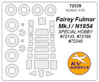 Fairey Fulmar Mk.I / N1854 (SPECIAL HOBBY) + wheels masks - Image 1