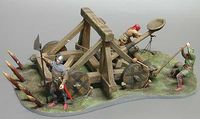 Medieval Catapult with Crew and Base - Image 1