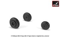 Mikoyan MiG-9 Fargo / MiG-15 Fagot (early) wheels w/ weighted tires - Image 1