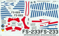 Republic F-84 E/G Thunderjet Skyblazers (3 schemes)