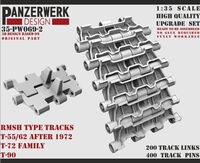 RMSH Type Tracks T-55/62 After 1972, T-72 Family, T-90