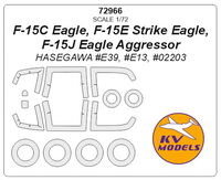 F-15C Eagle, F-15E Strike Eagle, F-15J Eagle Aggressor (Hasegawa) + wheels masks