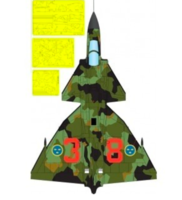 SAAB 37 1-seater splinter camo paint mask - Image 1