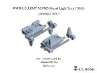 US WWII Light Tank M3/M5 Stuart - T36E6 Workable Track (for AFV Club Kit)