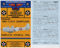 Douglas SBD-1/2/3 Dauntless Complete Stencils for one of each type - Image 1