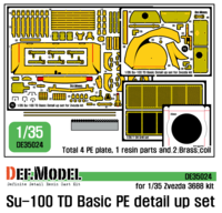SU-100 TD Basic PE detail up set (for Zvezda New 1/35 kit) - Image 1