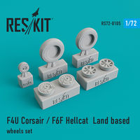 F4U Corsair / F6F Hellcat Land based wheels set
