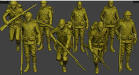 Japanese Infantry No. 3 Marching (7 Figures) - Image 1
