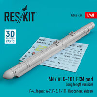 AN / ALQ-101 ECM Pod (Long Length Version) (F-4, Jaguar, A-7, F-5, F-111, Buccaneer, Vulcan) (3D Printing) - Image 1