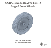 German Sd.kfz.250 and Sd.kfz.10 - Sagged Front Wheels (for Dragon Kit) - Image 1