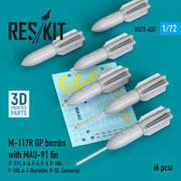 M-117R GP Bombs With MAU-91 Fin (6 pcs) (F-105, F-111, A-4 ,F-4, F-5, F-104, F-100, A-1 Skyraider, B-52, Canberra) - Image 1