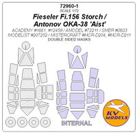 Fieseler Fi.156 Storch / Antonov OKA-38 Aist  (ACADEMY/  AMODEL/ SMER/ MODELIST/ MISTERCRAFT) - (Double sided) + wheels masks