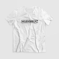 Biay T-Shirt z napisem mojehobby.pl - rozmiar M