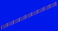 Three stranded rail with sags - Image 1