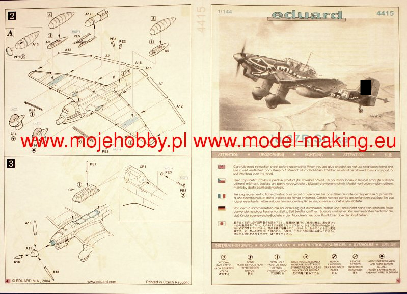Eduard Accessories EX048 Modélisme Accessoires Ju 87B Stuka 