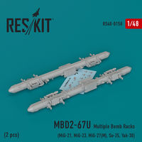 MBD2-67U (2 pcs) Multiple Bomb Racks  (MiG-21, MiG-23, MiG-27(М), MiG-29К, Su-25, Yak-38) - Image 1