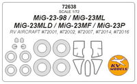 MiG-23-98 / MiG-23ML / MiG-23MLD / MiG-23MF / MiG-23P (RV AIRCRAFT) + wheels masks - Image 1