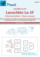 Canopy mask for Lavochkin La-5F – open cabin Kovozvody Prostìjov