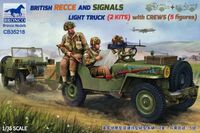 British Recce And Signals Light Truck (2 Kits）with Crew (5 figures）