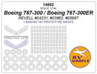 Boeing 767-300 / Boeing 767-300ER (REVELL #04231, #03862, #05687) + Boeing 767 prototype mask and wheels masks