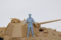 German WWII Panzertruppe Officer standing - Image 1