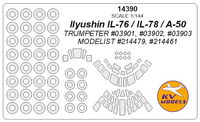 Ilyushin IL-76 / IL-78 / A-50 (TRUMPETER / MODELIST) + wheels masks - Image 1