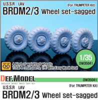 BRDM-2 Sagged Wheel set (for Trumpeter 1/35)