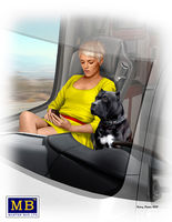 Truckers series. Joni (Lookout) Johnson & her dog Maxx /