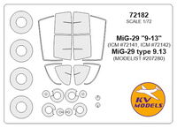 MiG-29 "9-13" (ICM), MiG-29 type 9.13 (MODELIST) + wheels masks