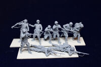 Soviet WWII Infantry attacking (9 figures)