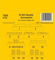 Ki-84 Hayate Armament (for Arma Hobby kit)